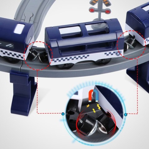 WOOPIE Kolejka Elektryczna Tor Samochodowy Komisariat Policji Helikopter Auta 92 el.