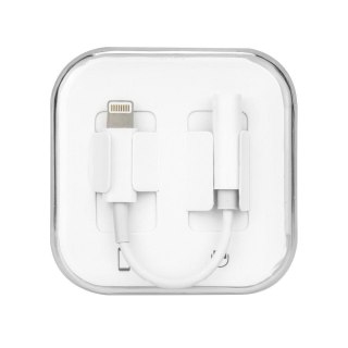 Adapter AUX Lightning (męski) do Jack 3,5 mm (żeński) BOX biały
