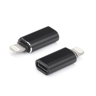 Adapter Typ C (żeński) do Lightning (męski) czarny