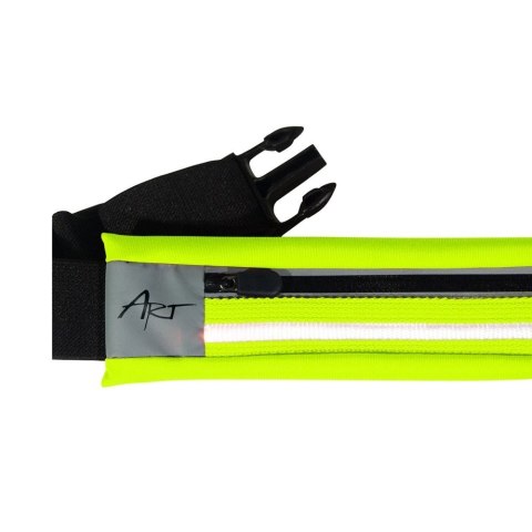 ART pas sportowy z kieszenią podświetlany APS-01G zielony