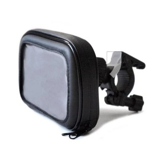 ART uchwyt rowerowy na kierownicę skórzany na telefon / GPS / MP4 AX-16 czarny