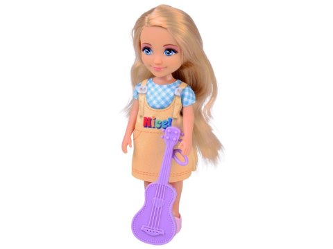 Ankiki Lalka z gitarą - urocza mała muzykalna laleczka 14 cm ZA6008