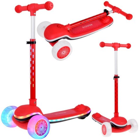 Balansowa hulajnoga SCOOTER 3-kołowa KOLOROWE ŚWIATEŁKA i MUZYKA SP0812