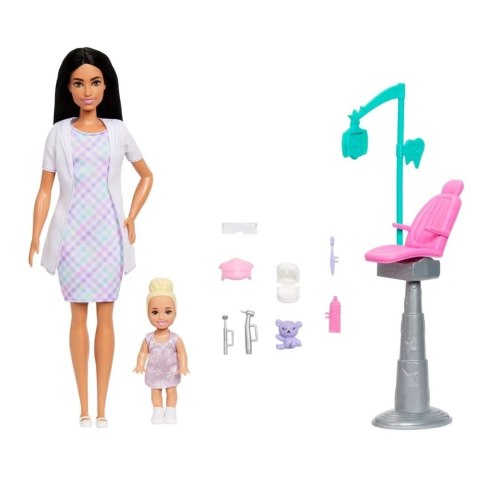 Barbie Dentystka Zestaw 2 (Lalka brunetka)