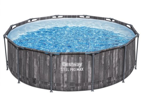 Bestway Basen stelażowy 366x100cm 8w1 drewno 5614X