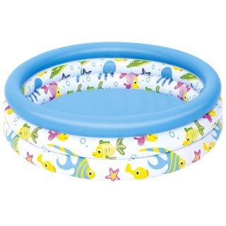 Bestway Dmuchany basenik dla dzieci 102cm RYBKI - morska grafika 51008