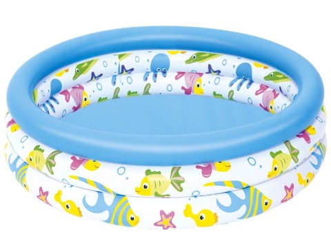 Bestway Dmuchany basenik dla dzieci 102cm RYBKI - morska grafika 51008