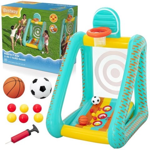 Bestway Gra ogrodowa 3w1 koszykówka + piłka nożna + cel 127x109x178cm 52813