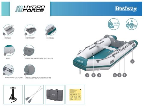 Bestway Ponton 4osobowy HydroForce Mirovia Pro 330×162 cm 65049
