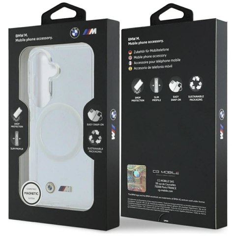 BMW futerał do SAMSUNG S26 BMHMS26S25HSMLKT (Magnetic IML Shockproof W/ Metal Logos) transparentny