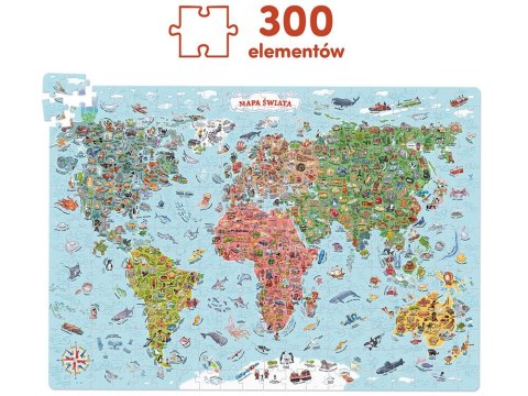 CzuCzu Puzzle odkrywcy Mapa świata 300 ele + plakat edukacyjny ZA5627