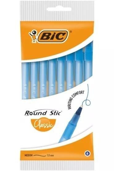 Długopis Round Stic Classic Pouch nieb. 8szt BIC