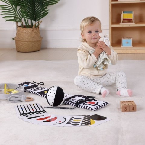 WOOPIE GREEN Box Pudełko XXL Montessori Edukacyjne 7w1 Sensoryczne 0-2 Miesiące 18el. FSC