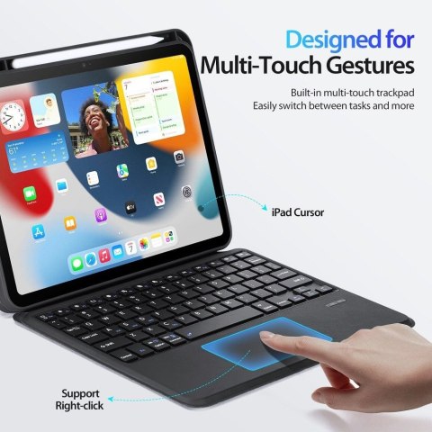 DUX DUCIS etui DK składane z klawiaturą bezprzewodową do iPad 10 (2022) czarne