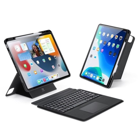 DUX DUCIS etui DK składane z klawiaturą bezprzewodową do iPad Air 13 (2024)/Pro 12.9 (2020/2021/2022) czarne