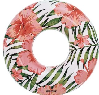 Dmuchane Kółko Tropical do pływania dla dzieci 12+ Biały BESTWAY 119cm