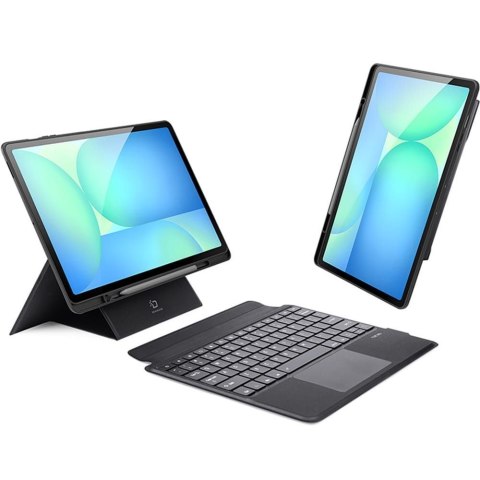 DUX DUCIS etui DK składane z klawiaturą bezprzewodową do SAMSUNG Tab S10 FE Plus czarne