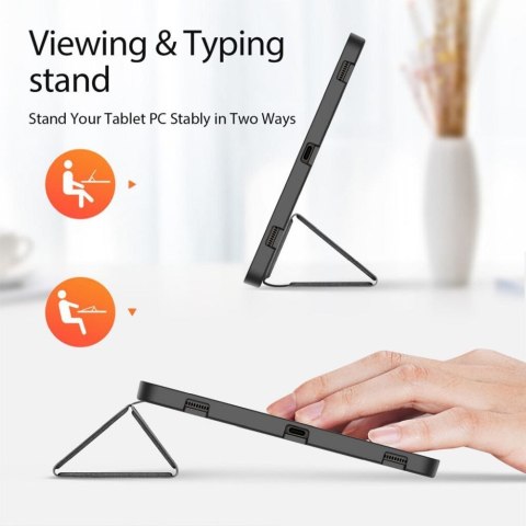 DUX DUCIS etui DOMO składane z miejscem na rysik do SAMSUNG Tab S10 Plus/S9 Plus/S9FE Plus czarne