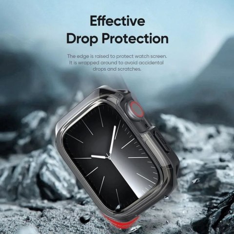DUX DUCIS futerał TAMO do Apple Watch serii 10 42 mm transparentny z czarnym