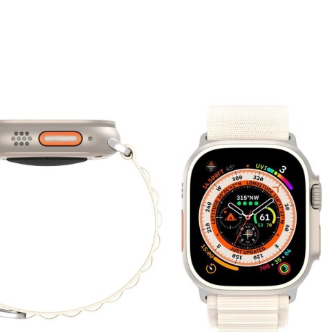 DUX DUCIS pasek GS nylonowy do Apple Watch 42 / 44 / 45 / 49 mm platynowy