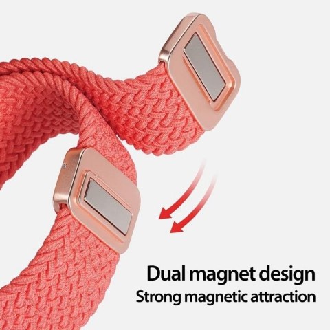 DUX DUCIS pasek MIXTURE PRO pleciony do Apple Watch 38 / 40 / 41 mm guava