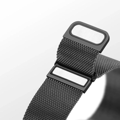 DUX DUCIS pasek MILANESE magnetyczny ze stali nierdzewnej 20 mm czarny
