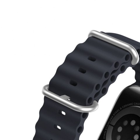 DUX DUCIS pasek OCEAN WAVE silikonowy do Apple Watch 38 / 40 / 41 mm grafitowy