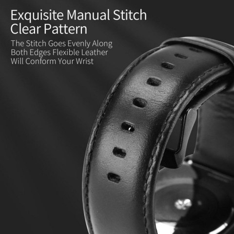 DUX DUCIS pasek YA skórzany do Apple Watch 38 / 40 / 41 mm czarny