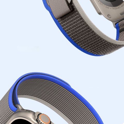 DUX DUCIS pasek YJ nylonowy do Apple Watch 42 / 44 / 45 / 49 mm niebiesko szary