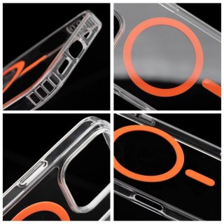 Etui na Samsung A16 5G / A16 4G Drop Glue Colorful Ring Mag Cover zgodny z MagSafe pomarańczowe