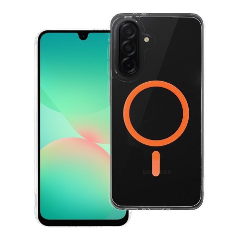 Etui na Samsung A56 Drop Glue Colorful Ring Mag Cover zgodny z MagSafe pomarańczowe