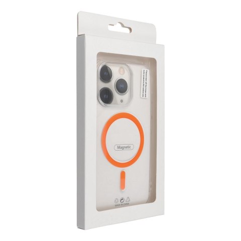 Etui na Samsung A56 Drop Glue Colorful Ring Mag Cover zgodny z MagSafe pomarańczowe