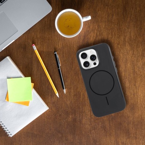 Etui na iPhone 16 PRO MAX Premium Glossy Mag Cover zgodny z MagSafe i Camera Control button czarne