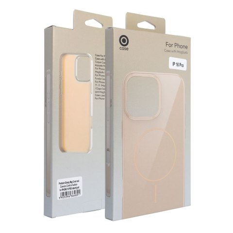 Etui na iPhone 16 PRO Premium Glossy Mag Cover zgodny z MagSafe i Camera Control button złote