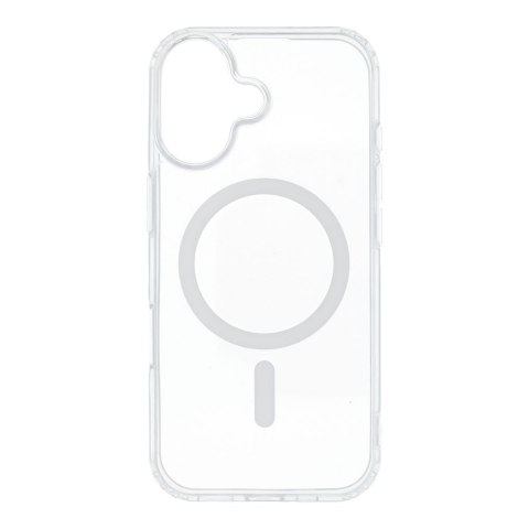 Etui na iPhone 17 Drop Glue Colorful Ring Mag Cover zgodny z MagSafe białe
