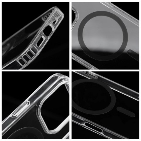 Etui na iPhone 17 Drop Glue Colorful Ring Mag Cover zgodne z MagSafe czarne