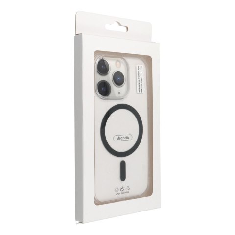 Etui na iPhone 17 Drop Glue Colorful Ring Mag Cover zgodne z MagSafe czarne