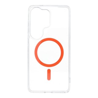 Etui na Samsung S26 ULTRA Drop Glue Colorful Ring Mag Cover zgodne z MagSafe pomarańczowe