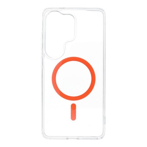 Etui na Samsung S26 ULTRA Drop Glue Colorful Ring Mag Cover zgodne z MagSafe pomarańczowe