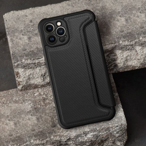Etui z klapką na iPhone 11 Razor Book czarne