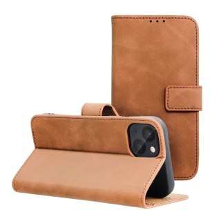 Etui z klapką na iPhone 13 Tender Book brązowe