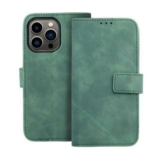 Etui z klapką na iPhone 13 Tender Book zielone