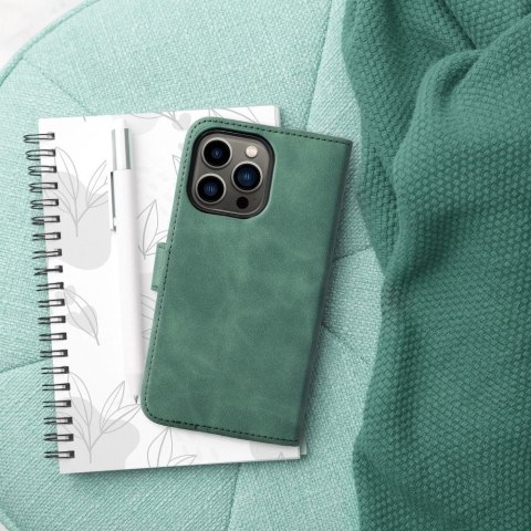 Etui z klapką na iPhone 13 Tender Book zielone