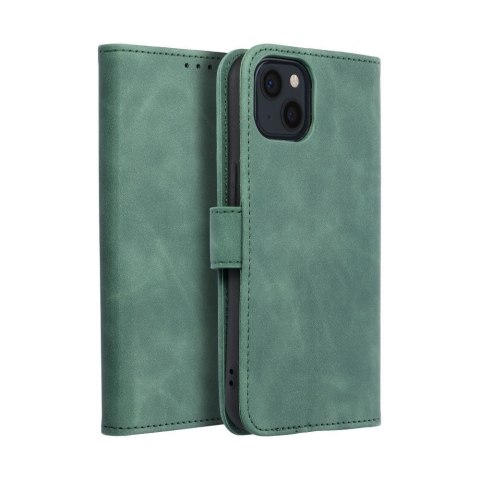Etui z klapką na iPhone 13 Tender Book zielone