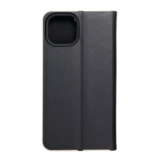 Etui z klapką na iPhone 14 Luna Book Gold czarne