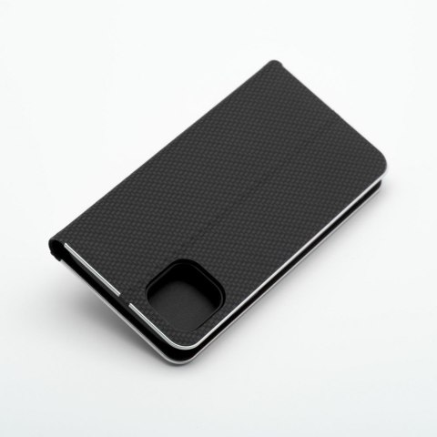 Etui z klapką na iPhone 15 Luna Book Carbon czarne