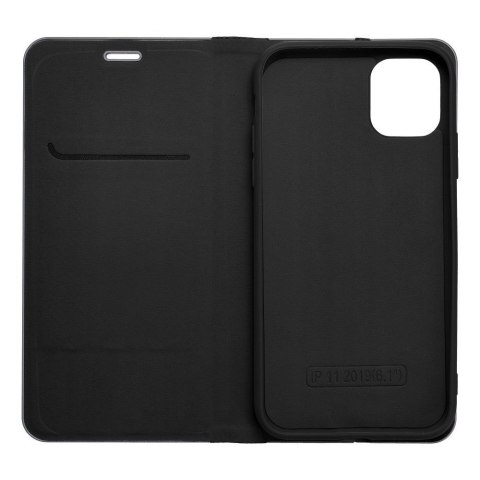 Etui z klapką na iPhone 15 Luna Book Carbon czarne