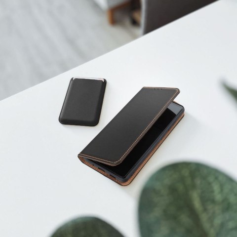 Etui z klapką na iPhone 16 PRO Smart Pro Book skórzane czarne