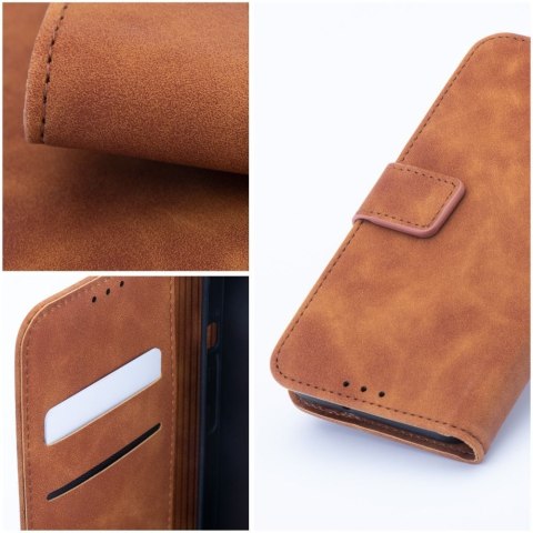 Etui z klapką na iPhone 16 PRO Tender Book brązowe