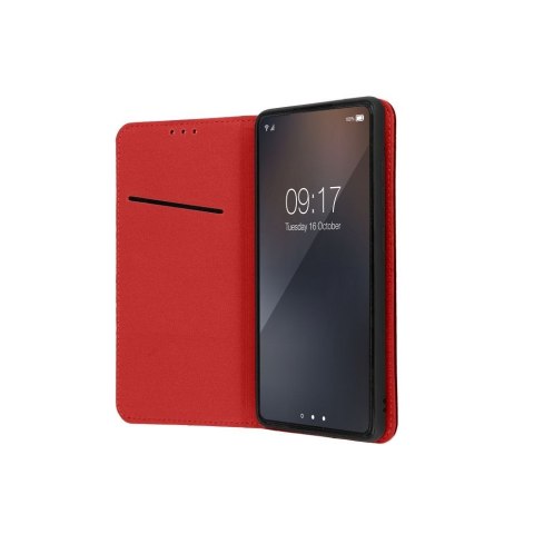 Etui z klapką na iPhone 16e (SE 4 2025) Smart Pro Book skórzane bordowe
